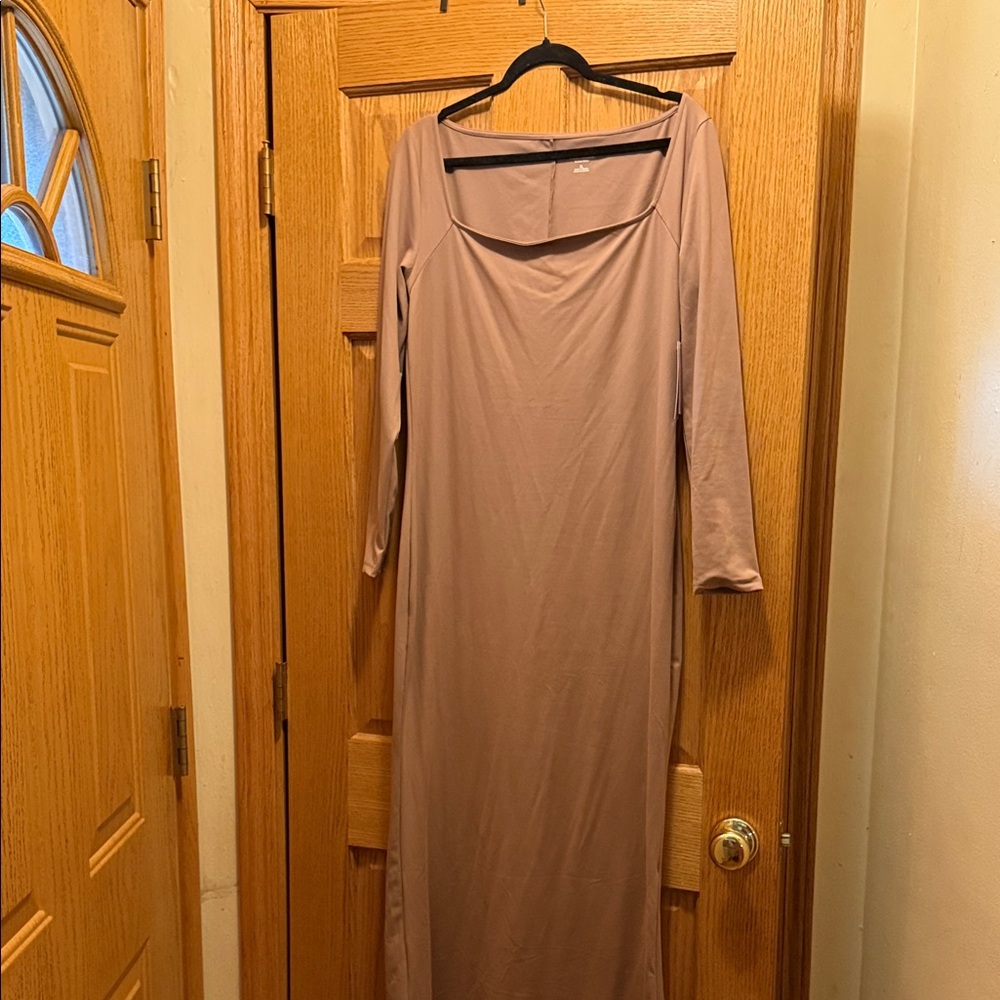 Target Tan Long Sleeve Dress